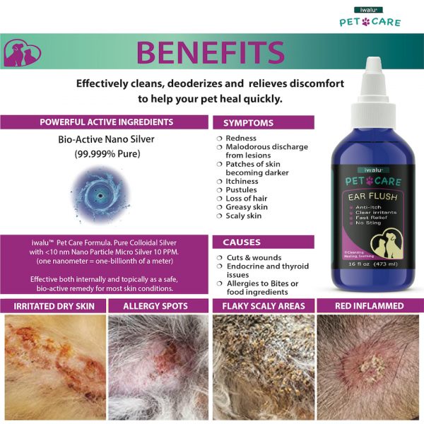 Dog ear cleaner infection treatment cleaner solution wash drops kit