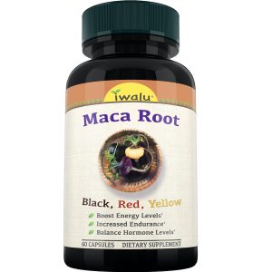 Organic Maca Root Capsules - Peruvian Maca Extract Supplement - Black, Red, Yellow